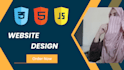 design a custom and responsive website with HTML CSS js