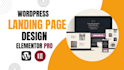 create a landing page wordpress with elementor pro