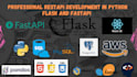 develop restapi web app in django, flask and fastapi python