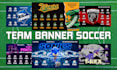 design soccer banner, team banner, poster soccer, pennant soccer