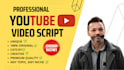 create your youtube video script or video script fast delivery