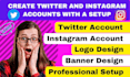 generate instagram and twitter account with setup