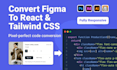 convert figma to react, tailwind CSS