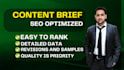 do SEO optimised content briefs for your blog post