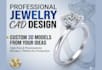 3d cad jewelry design with HD renderings