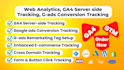 fix or setup web analytics, ecommerce, ga4 server side, conversion tracking
