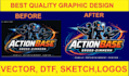 do vector tracing, convert logo or image to vector, and ,dtf