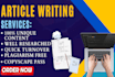 write seo optimized 1000 words article in 24 hours