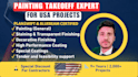 do paint takeoff, wall covering takeoff with cost estimation