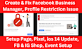 create and fix facebook business manager, ads account