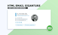 design a clickable HTML email signature for gmail and outlook, mobile friendly