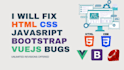 fix HTML, CSS, react, nextjs, and vuejs issues