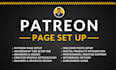 complete patreon page setup and management