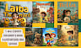design a children book and cover using ai