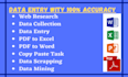 do accurate data entry, copy paste, and web research