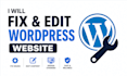 fix and edit wordpress website