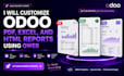 customize odoo PDF, excel, and HTML reports using qweb