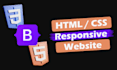 create a responsive website using HTML, CSS, and bootstrap