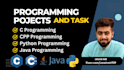 code your urgent computer science, c, cpp, java and python programming projects