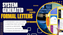 create system generated formal letter pdfs from mysql PHP