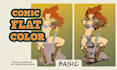 flat color your illustration or comic page