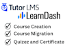 setup tutor lms, customize learndash and create wordpress elearning webiste