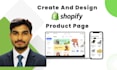 design a shopify landing page or product page