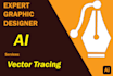 do vector tracing, manual vector tracing using illustrator