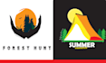 design minimalist adventure, camping, hiking logo in 24 hours