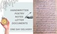 handwrite urdu poetry, name, signature,notes, etc