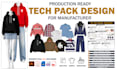 create fashion tech pack and clothing tech pack design