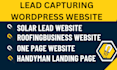 build lead generation wordpress business website solar roofing lead website