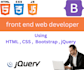be your front end developer using HTML CSS javascript