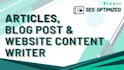 write SEO blogs and articles