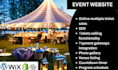 design event website, ticket website, event management website for your event