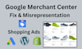 all errors fix google merchant center fix misrepresentation