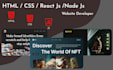 create modern landing page in HTML, CSS, react