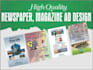 design creative newspaper or magazine print ad
