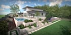 do landscape design patio 3d visualization and render images