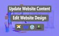 update website content, redesign or edit wordpress website
