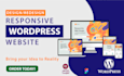 develop customized responsive wordpress business website