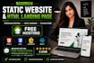 design a modern, premium single page static website or custom HTML landing page