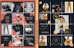modern instagram carousel design puzzle feed design