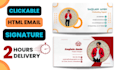 design clickable html email signature , html email signature