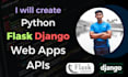 create a web app API with flask django node spring boot