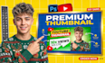 design eye catching custom youtube thumbnails for more clicks and views