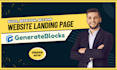 create wordpress website with generateblocks plugin