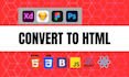 convert any file to html, bootstrap 5 with responsive design