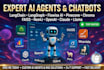 develop chatbots, ai agents with langchain, gpt, llms and rag pipelines