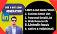 do targeted b2b lead generation,email, lead prospecting and list building